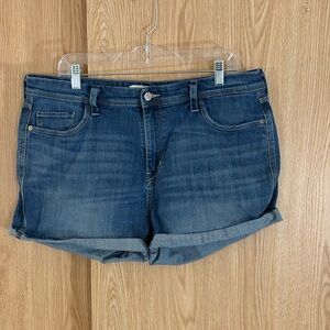 Levi's Classic Rolled Cuff Blue Jean Stretch Shorts